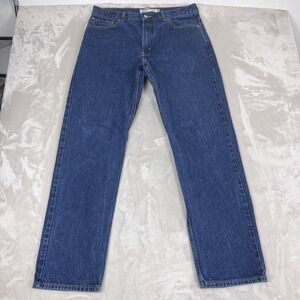 Levis 505 Jeans Mens 36x34 Blue Denim Straight Leg Workwear Cotton Americana Y2K